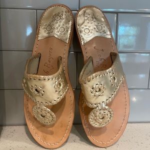 Gold Jack Rogers sandals